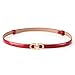 KaLeido Women's Stylish Adjustable Solid Color Skinny Waist Belt