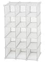Storage Solutions 0743PFR4 15 Pair Customizable Shoe Cubby, Frost