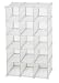 Storage Solutions 0743PFR4 15 Pair Customizable Shoe Cubby, Frost