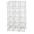 Storage Solutions 0743PFR4 15 Pair Customizable Shoe Cubby, Frost