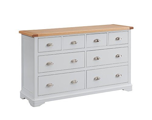 Cheap Price Elodie Grey Oak And Pine Four Over Four Chest Buy