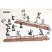 55 Piece CIVIL WAR Gettsyburg Fence, Cannon, Union, & Confederate 52mm Figure 1/32nd Scale Playset_s-1