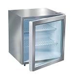 Hinari 52L Compact Glass Fronted Refrigerator Silver