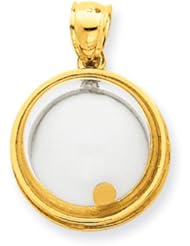 14k Domed Genuine Mustard Seed - 3-D Glass Dome with If Ye Have Faith... on back of Pendant