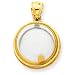 14k Domed Genuine Mustard Seed - 3-D Glass Dome with If Ye Have Faith... on back of Pendant