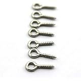 CP-nine 100 Pcs Silver Tone Screw Eyes Pin Findings for Clay Jewelry, Resin, Bead, Plastic Size 12 Mm X Hoop 5 Mm