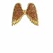 Gold Angel Wings Lapel Pin with Spankling Glitter (2 Pins)