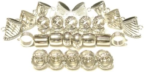 Fashion Jewelry For SCARF Silver Scarf Tubes Bails Rings Pendant Accessory Sold 36pcs