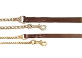 1' Leather Lead with 30' Chain