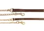 1" Leather Lead with 30" Chain Brass (17-7329X)