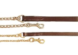 1" Leather Lead with 30" Chain
