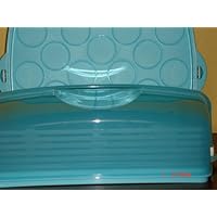 Tupperware Rectangular Cake or Cupcake Taker- Carribean Blue