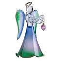 Glass Angel with October Birthstone