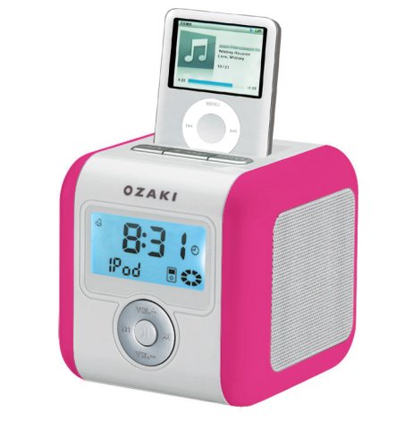Childrens Toyshop  Electronics : Ozaki iMini iPod FM Radio Alarm Clock - Pink