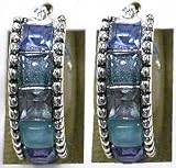 Liz Claiborne Blue Stone Hoop Earrings BLUE