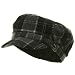 Plaid Flannel Combat Hat-Black Grey W16S62C