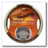 Allison Wood Grain Steering Wheel Cover Tan