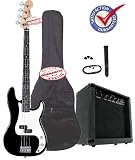 ELECTRIC BASS PACK WITH 20 WATTS AMP BLACK