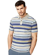 XXXL North Coast Pure Cotton Multi-Striped Polo Shirt