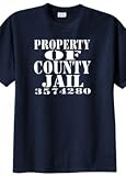 Big Mens County Jail Graphic T-Shirt (Big & Tall and Regular Sizes)