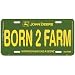 John Deere 06014 JD License Plate Born 2 Farm