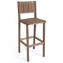 Ibiza Outdoor patio barstool eucalyptus wood style 45.5H
