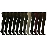12 Pairs Solids Sexy Thigh High Girl School Stocking Dancer Socks Cotton Set
