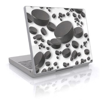 Childrens Toyshop  Video Games : Laptop Skin (Can be trimmed to fit most laptops.) (15" x 12") - Lots of Pucks