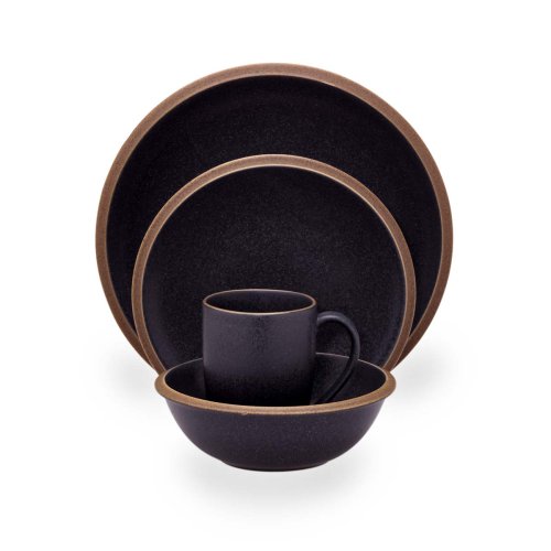 Dansk Santiago Black 16-Piece Dinnerware Set, Service for 4