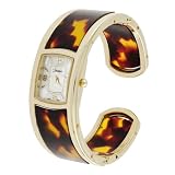Geneva Platinum Ladies Polished Cuff Watch by Geneva
