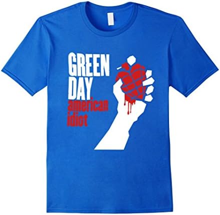 Men's Featured t shirt: Green day american idoit T-Shirt   Medium Royal Blue