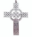 Very Large Pewter Celtic Cross Necklace Renaissance Pendant Christian Jewelry for Men and Women