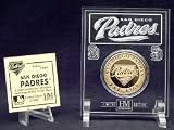 San Diego Padres 24KT Gold Coin in Archival Etched Acrylic