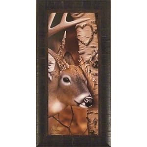 King Of Hearts by Jerry Gadamus 14.5x28.5 Deer Buck Wildlife Framed Art Print Wall Décor Picture Signed and Numbered Limited Edition