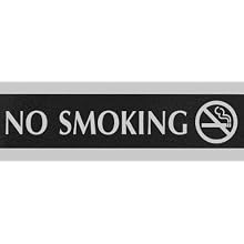 U.S. Stamp & Sign HeadLine Century Series 3x9 Inch No Smoking Sign, Black and Silver, 4757