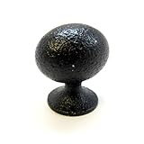 Lot of 10 Rustic Hammered Black Solid Oval Oblong Cabinet Hardware Knobs Pulls C004BLK Ancient Treasures