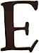 New Arrivals The Letter E, Chocolate Brown