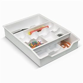 <b>Everything Organizer with Sliding Tray - White by Dial Industries</b>