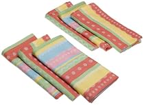 DII Easter Egg Stripe Jacquard Napkin Set of 6