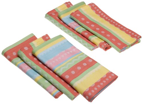 DII Easter Egg Stripe Jacquard Napkin Set of 6