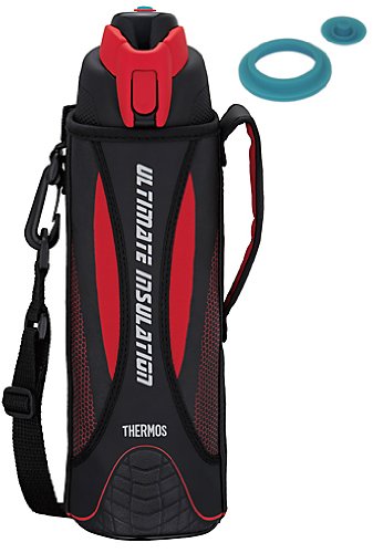THERMOS 【Amazon.co.jp限定・交換用パッキンセット付】 真空断熱スポーツボトル 1.0L ブラック FEO-1000F BK