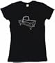 Air Hockey Table logo Women's Babydoll Petite Fit Tee Shirt in 6 Colors Small thru XL