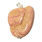 Rhodochrosite Pendant 06 Stone Pink Yellow Crystal Tumble Gem Healing 1.8