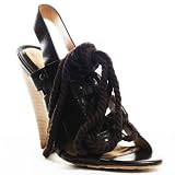 L.A.M.B. Women's Trianna Slingback Sandal,Dark Brown,8.5 M US