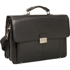 Kenneth Cole Reaction Business and Luggage Double Gusset Leather Flapover Portfolio