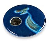 Georgetown Pottery Round Ikebana Flower Vase, Blue Wave