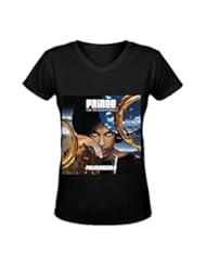Apparel: FALLINLOVE2NITE Single Prince Custom T Shirt Design V Neck Black