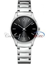 Calvin Klein K4D22141 Watch Classic Ladies - Black Dial Stainless Steel Case Quartz Movement