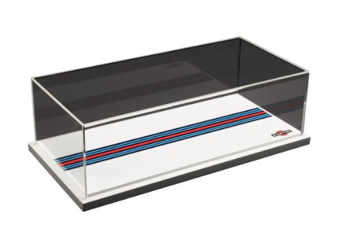 Dickie-Schuco 413319021 - True Scale - Acrylglasvitrine Martini Racing, f&uuml;r Modelle 1:18, Boden: 34 x 17 x 1,5 cm, Haube: 32,5 x 15,5 x 9,5 cm, ge ...