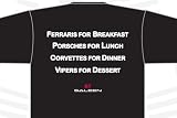 Saleen Black 'Ferraris For Breakfast T-Shirt - X-Large